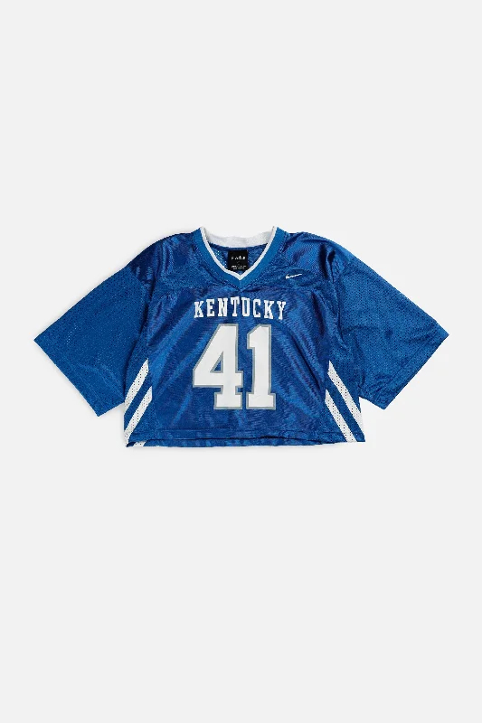 Rework Crop Kentucky Wildcats NCAA Jersey - S Relaxed Sweatshirt Look