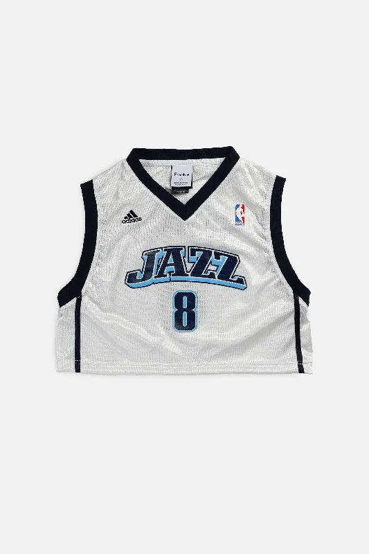 Rework Utah Jazz NBA Crop Jersey - S Warm Sweatshirt Designs