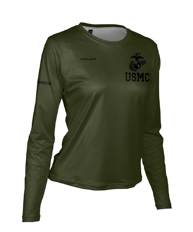 W. ENDURANCE AIR LS TEE - USMC Chic Hoodie Sweatshirt