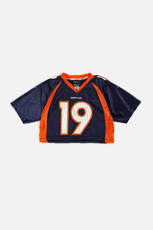 Rework Crop Denver Broncos NFL Jersey - S Graphic Sweatshirts Collection