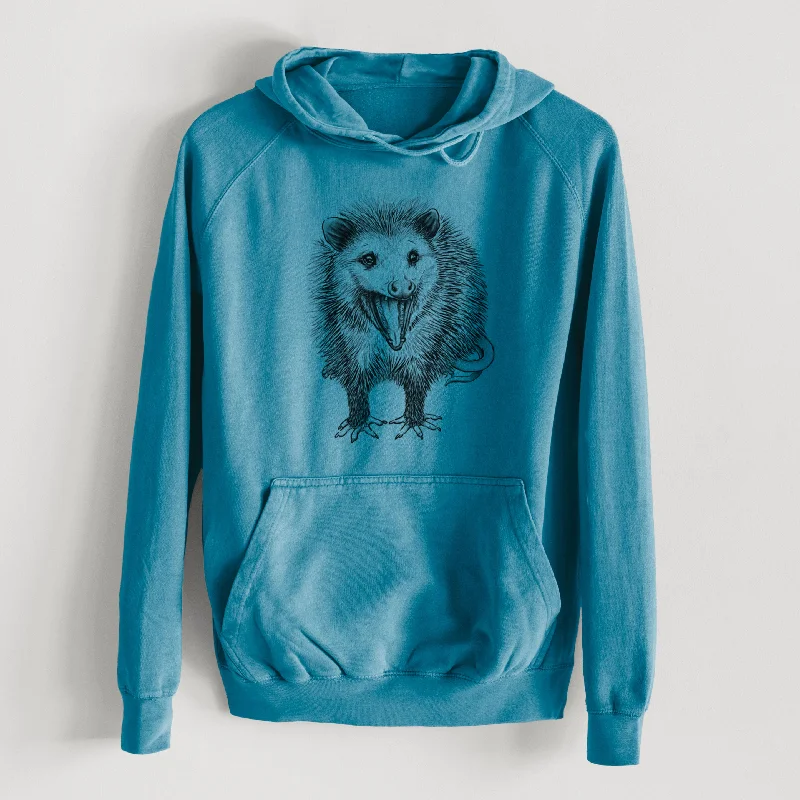 Hissing Opossum - Didelphidae  - Mid-Weight Unisex Vintage 100% Cotton Hoodie Hoodie Sweatshirt Set