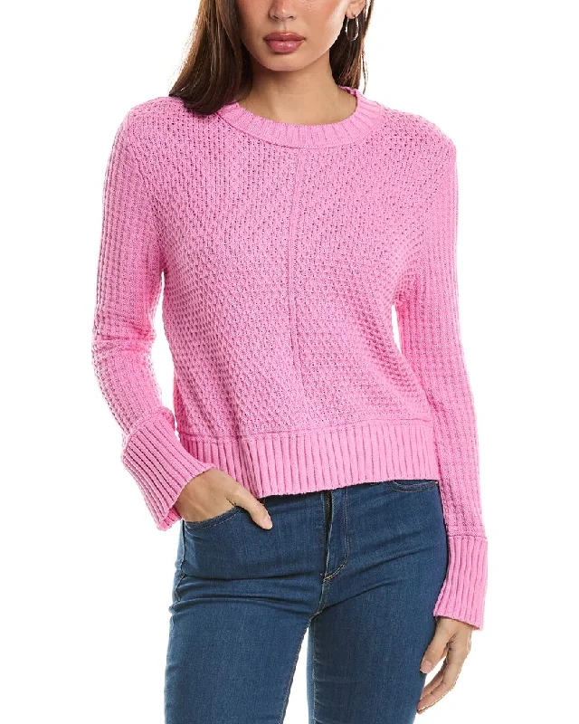 Hannah Rose Honeycomb Knit Cashmere-Blend Sweater Lightweight sweaters