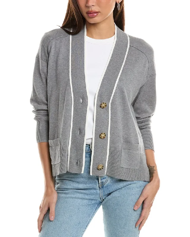 Hannah Rose Tipped High-Low Cashmere-Blend Sweater Holiday sweaters