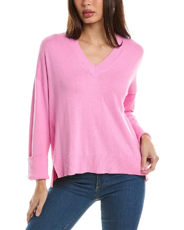 Hannah Rose High-Low Cashmere-Blend Sweater Best sweaters for formal occasions