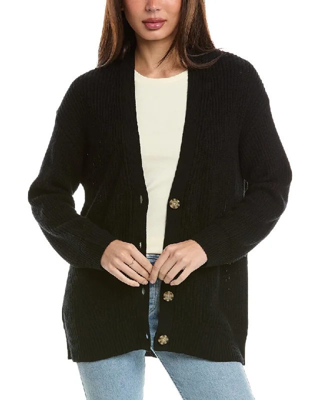 Hannah Rose Oversized Shaker Wool & Cashmere-Blend Cardigan Anti-pilling sweaters