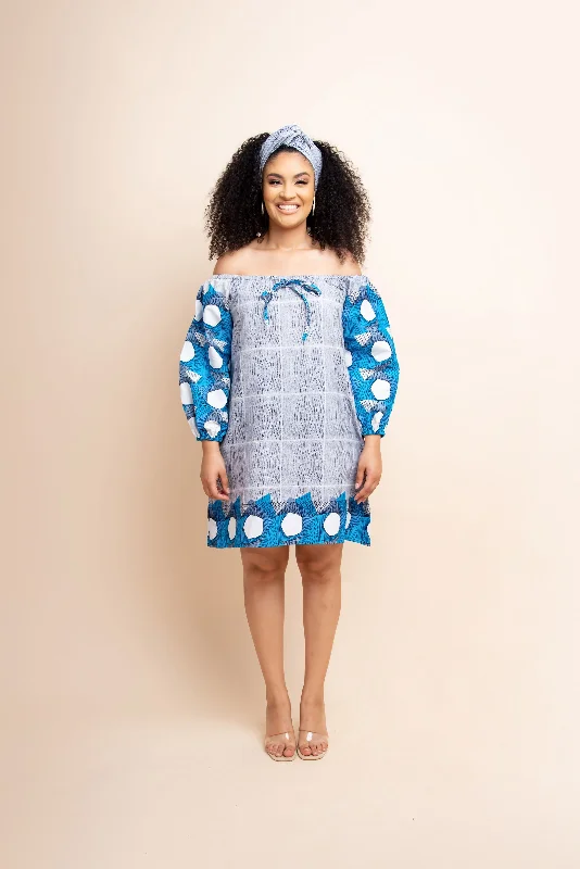 WURA African print Off shoulder mini dress Comfortable mini dresses for everyday wear