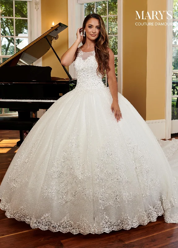 Sleeveless Wedding Dress by Mary's Bridal 6364 Crystal Wedding Dress