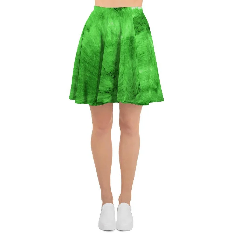 Green Tie Dye Women's Skirt Street style unclassified skirts