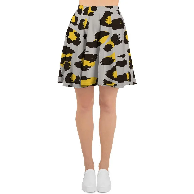 Grey Leopard Women's Skirt Winter unclassified skirts