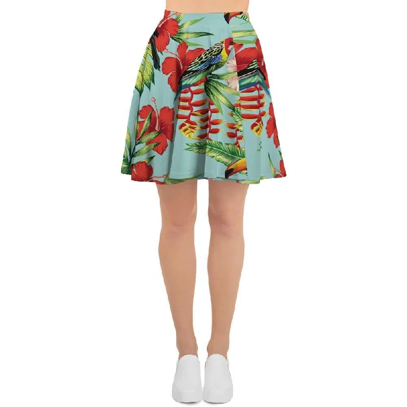 Hawaiian Bird Floral Print Women's Skirt Spring unclassified skirts