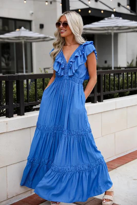 Gorgeous Occasion Blue Maxi Dress Chic maxi dresses