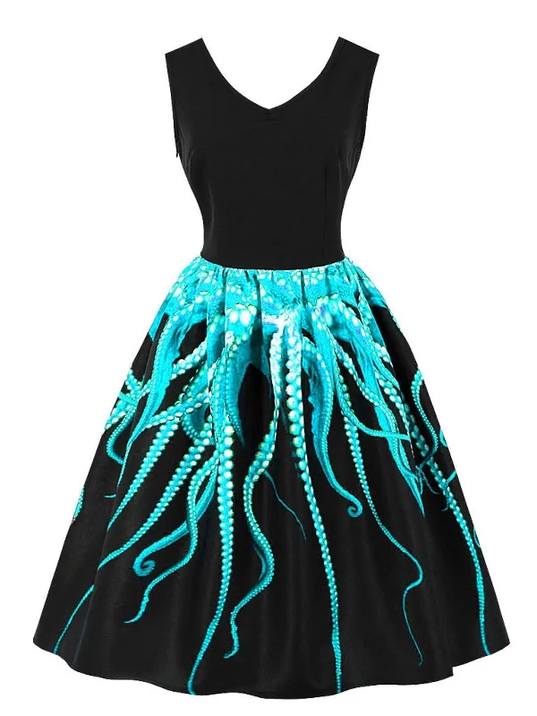 1950s Octopus Pendulum Swing Dress Street style unclassified dresses