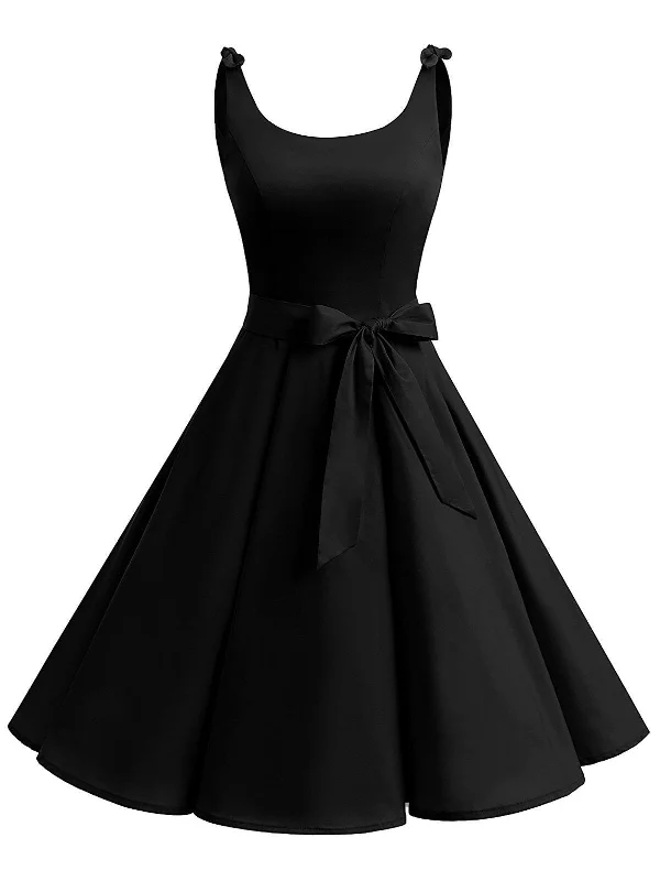 1950s Tie-Strap Bow Swing Dress Corset unclassified dresses