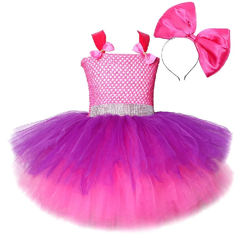 3 Layers Fluffy Lol Surprise Dress Up Costume for Little Girls Princess Cosplay Dresses with Big Bow Headband Kids Girl Clothes Fall unclassified dresses