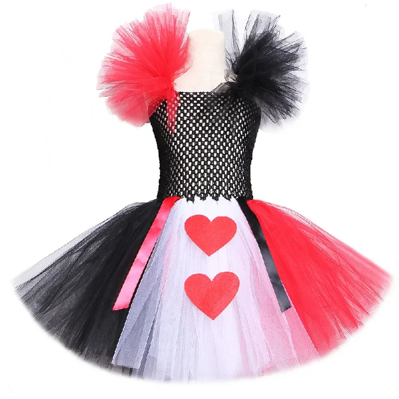 Alice Moive and TV Costumes Red Queen Girls Princess Dresses Children Halloween Costume for Kids Girl Tutu Dress Up Costumes Club unclassified dresses