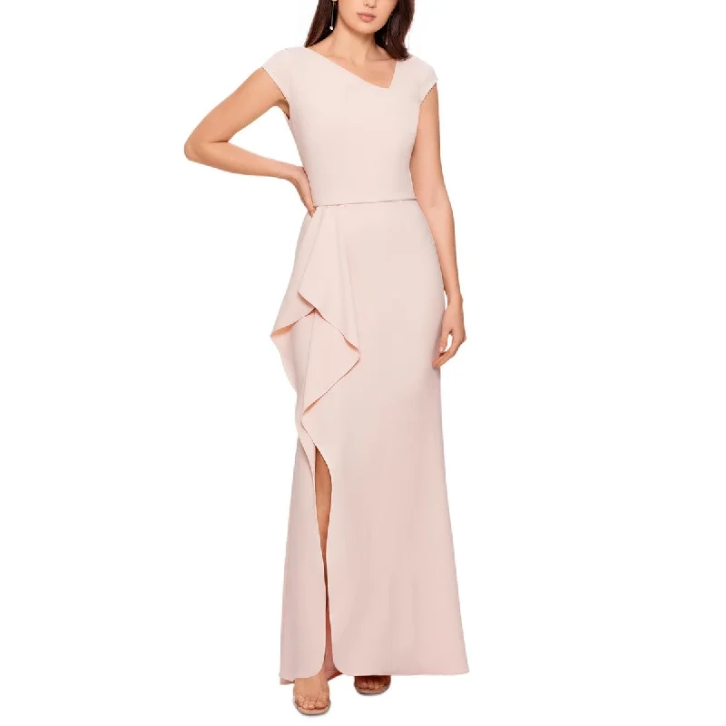 B&A by Betsy and Adam Womens Asymmetric Ruffled Evening Dress Sleeveless unclassified dresses