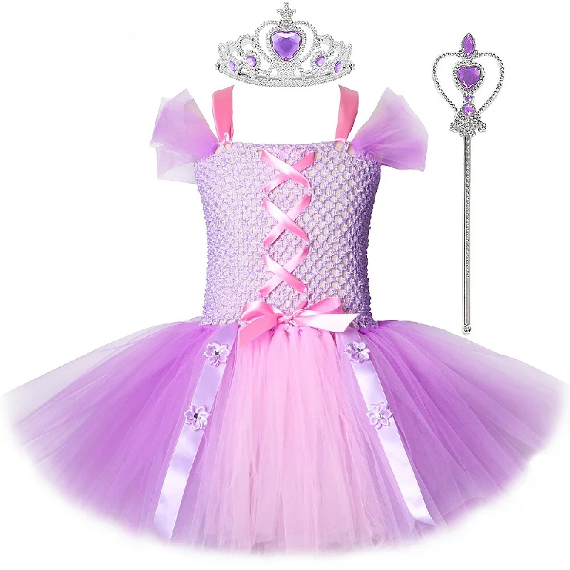 Baby Girl Tutu Dresses for Kids Dress Up Costumes for Halloween Christmas Princess Costume Children Cosplay Outfits Bold pattern unclassified dresses