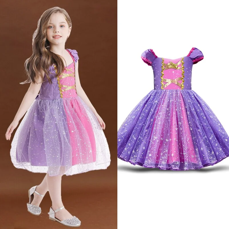 Baby Girls Dresses For Toddler Kids Halloween Cosplay Princess Costume Chilren Carnival Dress Up Birthday Clothes Spring unclassified dresses