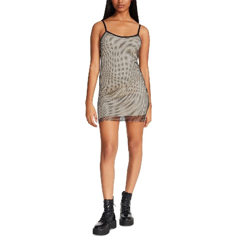 Betsey Johnson Womens Embellished Mesh Slip Dress Winter unclassified dresses