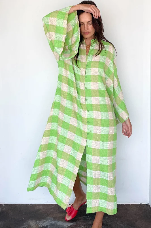 Caftan No. 856 Lime Check Fashionable unclassified dresses