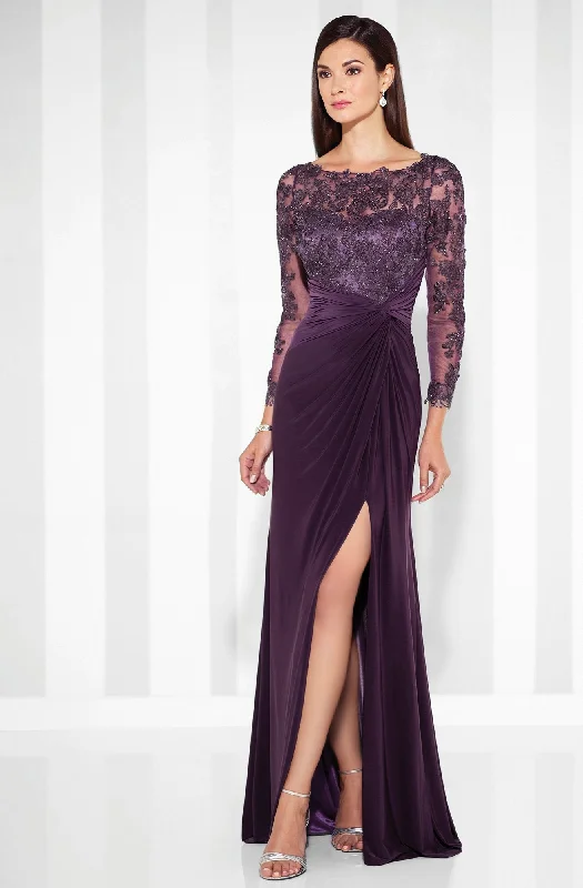 Cameron Blake - 117613SC Sleeveless Jersey Fit And Flare Gown Lounge unclassified dresses