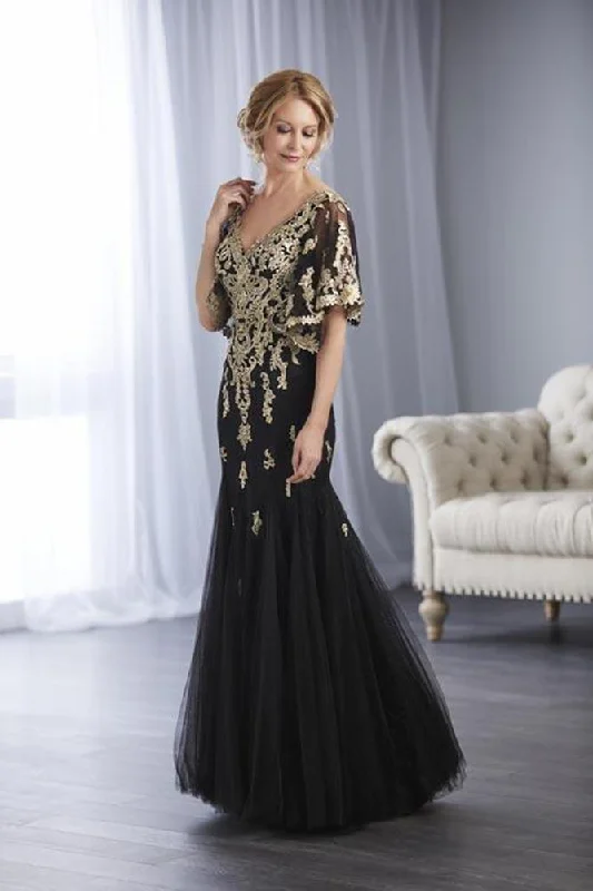 Christina Wu Elegance - 17859SC Flutter Sleeves Applique Gown Office unclassified dresses