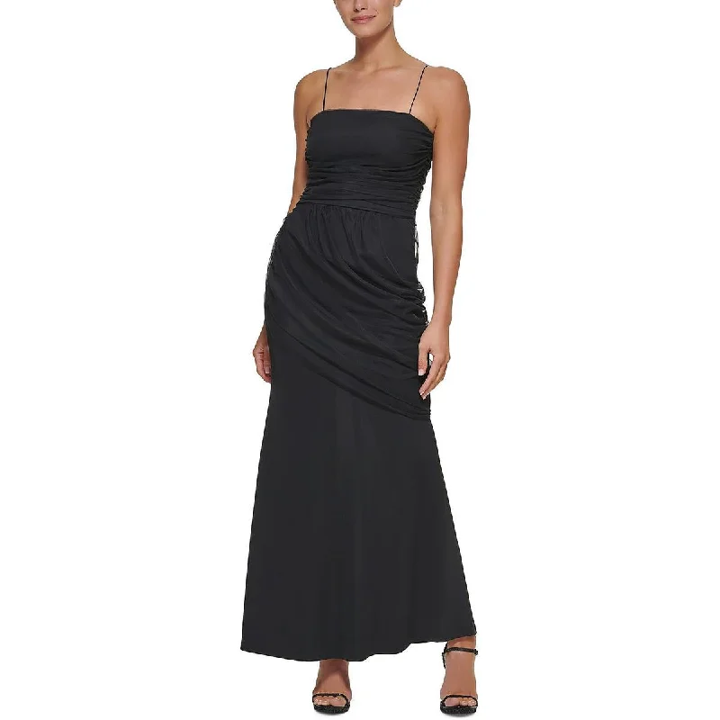 DKNY Womens Ruched Chiffon Evening Dress Everyday wear unclassified dresses