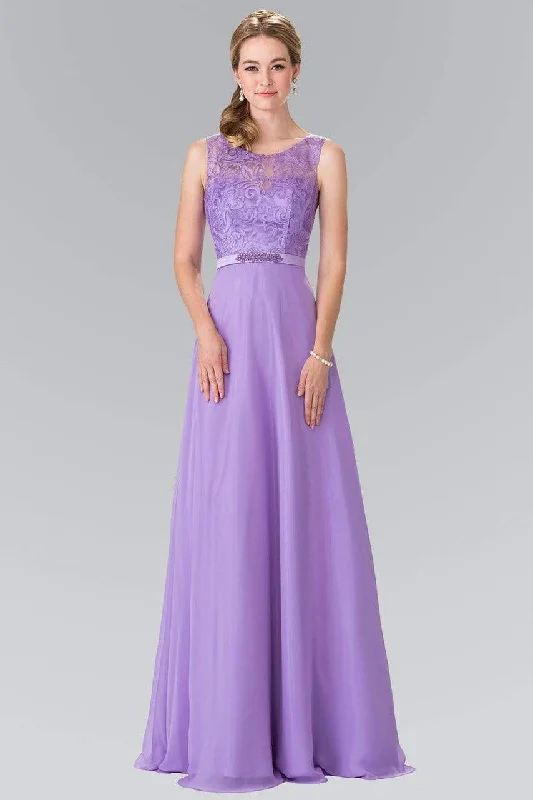 Elizabeth K GL2364 - Scoop Embroidered Formal Dress Spring unclassified dresses