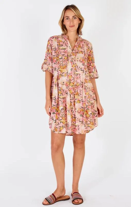 Ibisa - Tori Tuck Dress - Blossom - last one Comfortable unclassified dresses