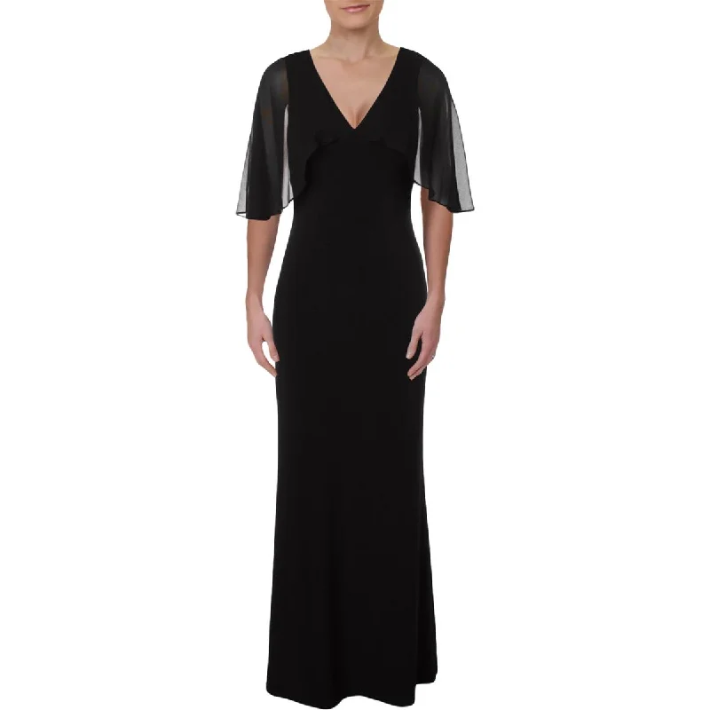 Lauren Ralph Lauren Julene Women's Sheer Overlay Full Length Gown Breathable unclassified dresses