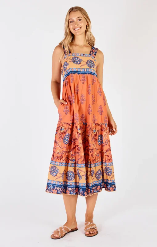 Lula Life - Raine Sundress - Tangerine Lace unclassified dresses