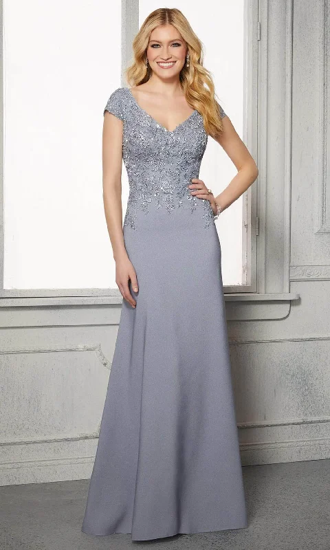 MGNY By Mori Lee - 72421 Embroidered V-Neck Formal Dress Spring unclassified dresses