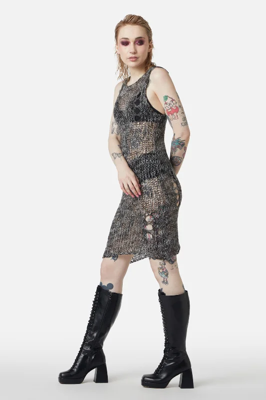 Misery Distressed Knit Dress Sexy unclassified dresses