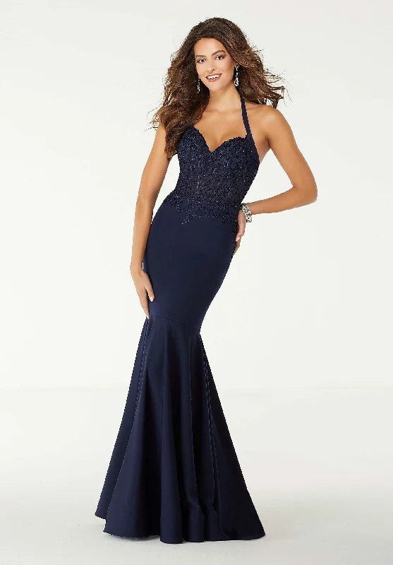 Mori Lee - Halter Sweetheart Mermaid Gown 43061 High-low unclassified dresses