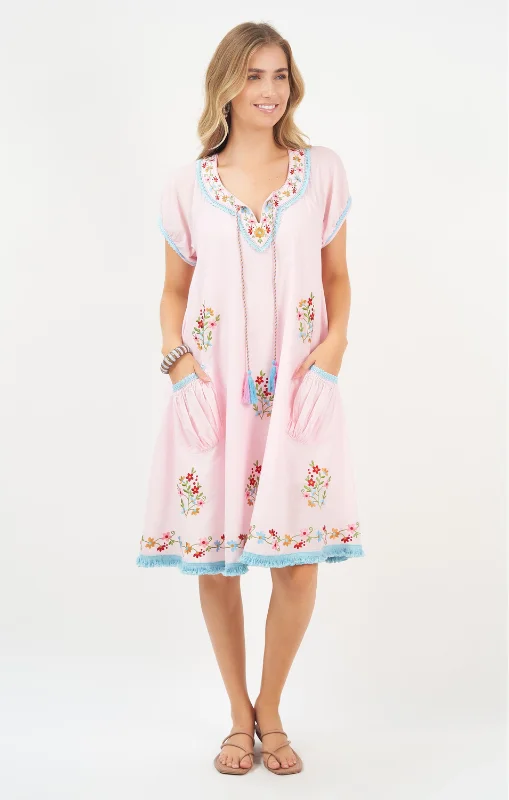 Naudic - Sao Paulo Dress - Splendour Embroidery Ruched unclassified dresses