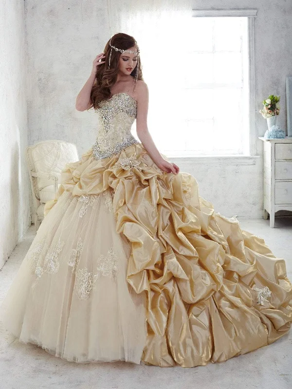 Quinceanera Collection - 26810SC Strapless Satin Ballgown Polka dot unclassified dresses