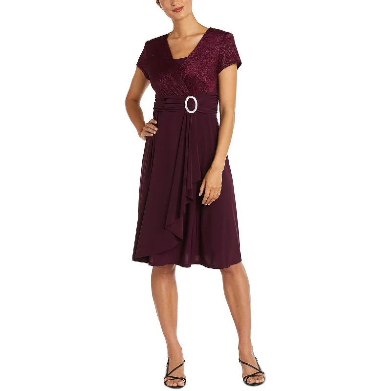 R&M Richards Womens Embellished Knee Wrap Dress Comfortable unclassified dresses