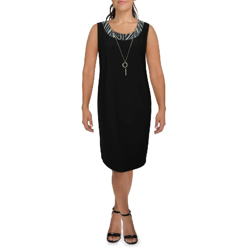 R&M Richards Womens Plus Knee-Length Sleeveless Shift Dress Plus size unclassified dresses