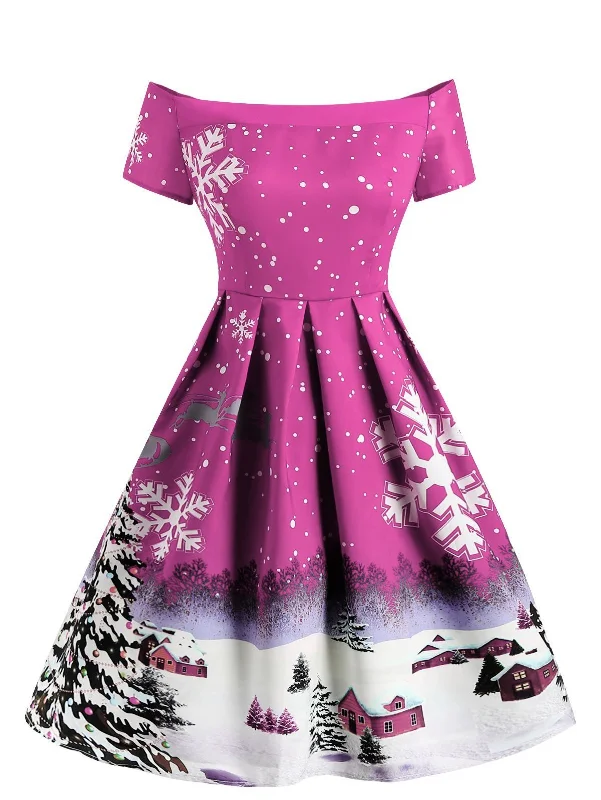 Rose Purple 1950s Snowfall Dress Wrap unclassified dresses