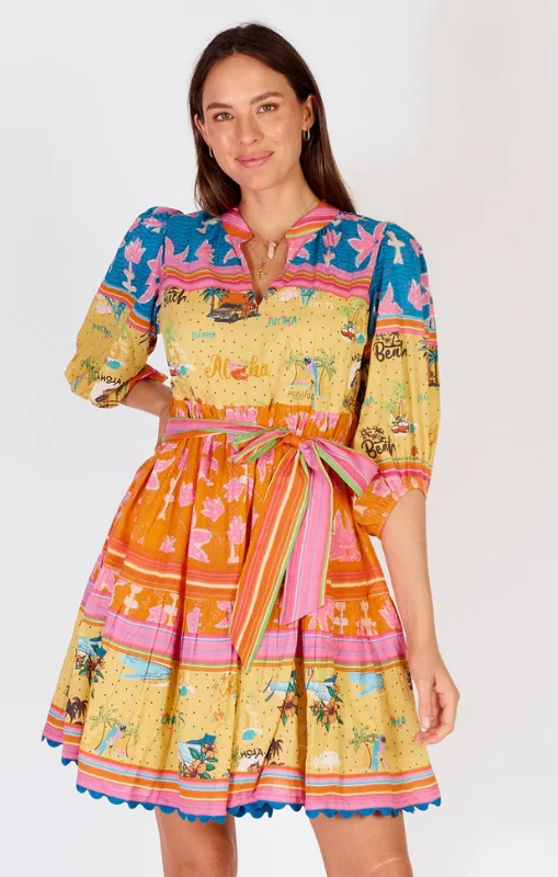 Ruby Yaya - Ohana Dress - Yellow Long sleeve unclassified dresses