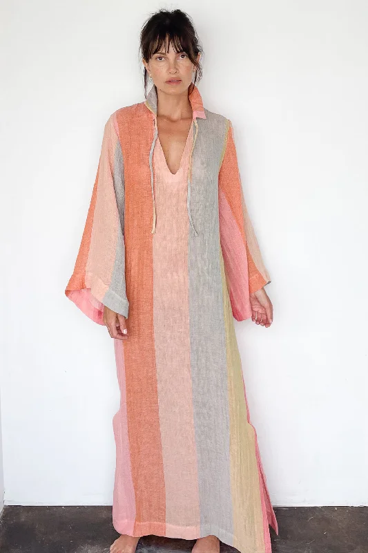 Sherbet Stripe Caftan Preppy unclassified dresses