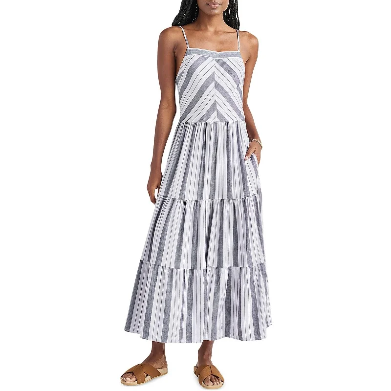 Splendid Womens Myla Striped Tiered Sundress High-low unclassified dresses