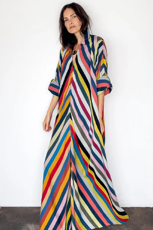 Technicolor V-Neck Caftan Unique unclassified dresses