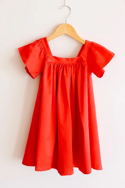 The Holly Dress in Cherry Red Long unclassified dresses