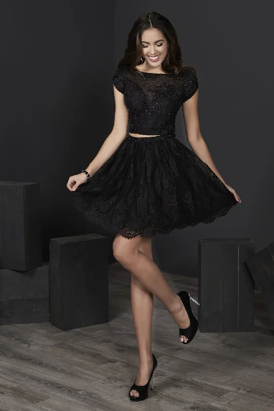 Tiffany Homecoming - 27245SC Illusion Bateau Two-Piece Dress Corset unclassified dresses