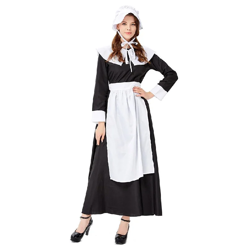 Women's Halloween Cosplay Costume French Apron Maid Fancy Dress Manor Maid Uniform Ruffled unclassified dresses