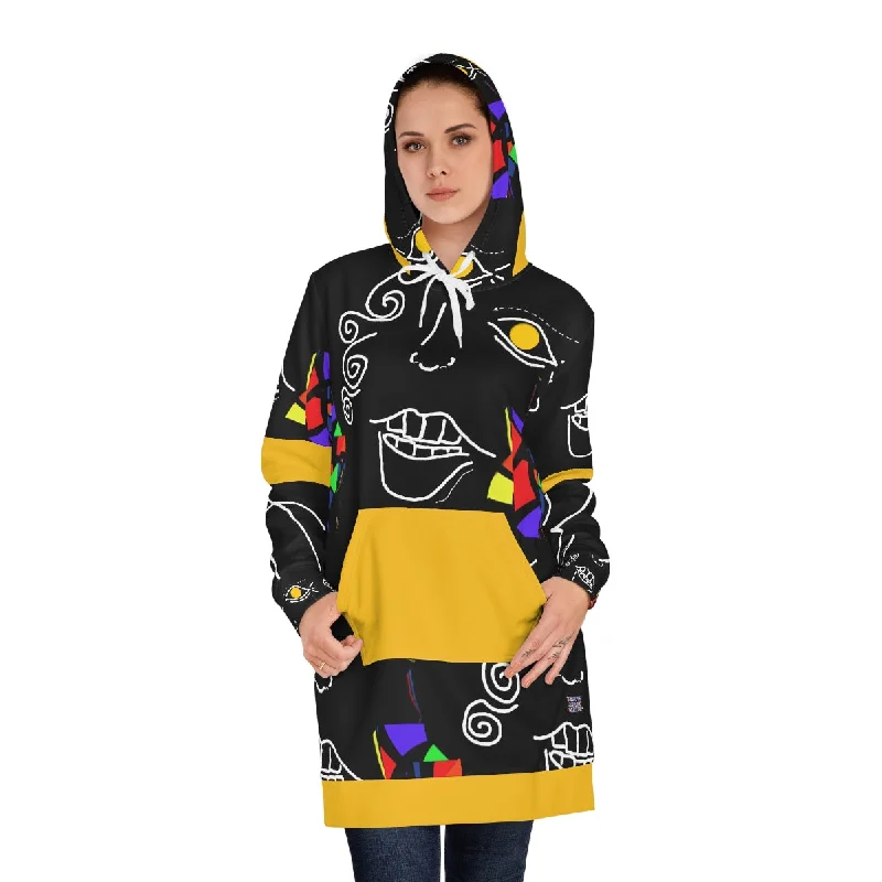 Women's Hoodie Dress (AOP) FACE DOODLES SQUARED Beach unclassified dresses