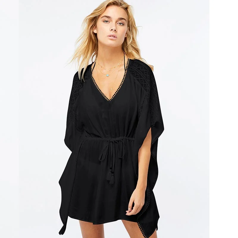 Lace Kaftan Beachwear #Lace #Black #Kaftan Lace Dress Classic