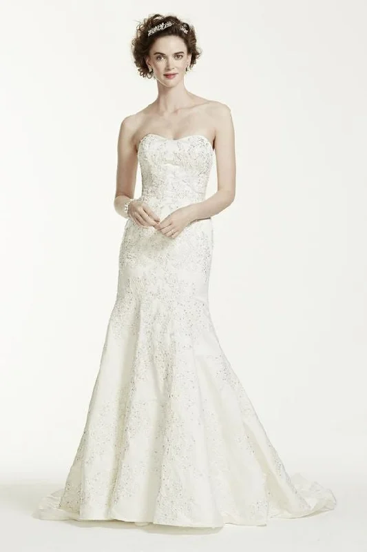 Oleg Cassini Satin Lace Lace Dress Appeal