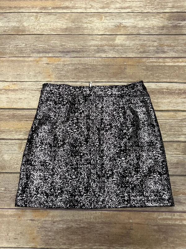 Black & Silver Skirt Mini & Short Cme, Size L Mini Skirt with Bow